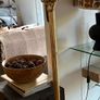 VINTAGE Brass Corinthian Column Stand Floor lamp with Shade Image 3