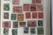 Collections: Green album from I suspect circa 1950's with used stamps from around the world. I have take picture of the 20odd pages and they go from sparse contents to complete.
