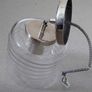 Glass lamp with Chrome plated light fixture Image 5
