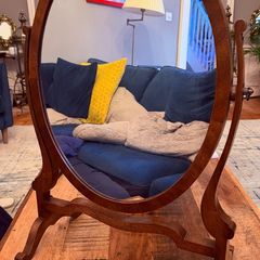 Vintage Oval Reprodux Mirror