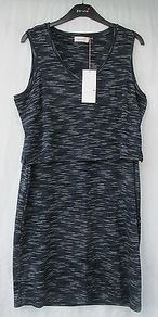 Brand New Per Una Marks& Spencer navy mix midi dress size UK16 EUR44 Postage included