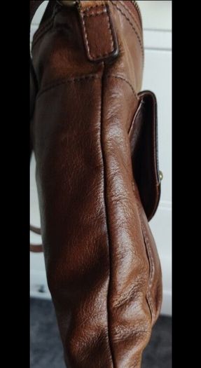 M&S Collection Genuine Leather Crossbody  Dark Tan