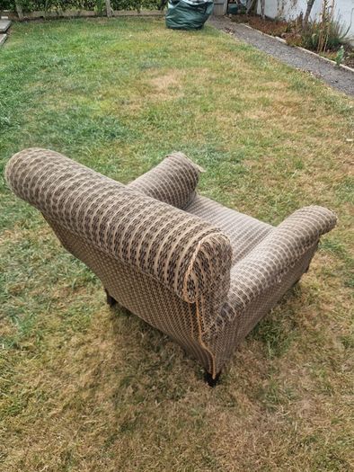 Traditional Scroll-Arm Armchair, Restoration Project