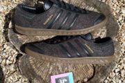 Premium Adidas Hamburg Black Leather Wool