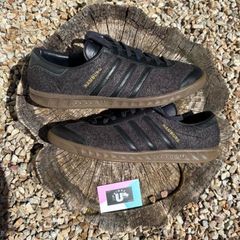 Premium Adidas Hamburg Black Leather Wool