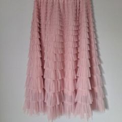 Pink Ruffle skirt size XL, UK 14/16