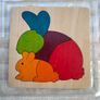 George Luck Puzzle Hape Rabbit 7pcs new Damaged Box Please see photos Image 7