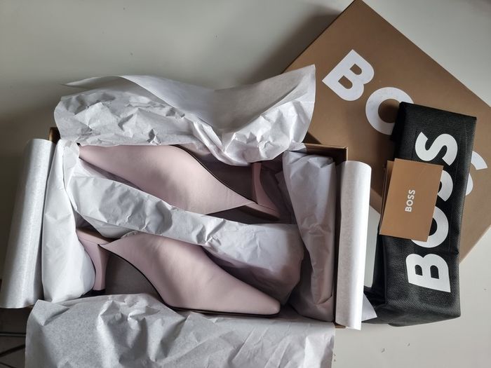 HUGO BOSS Women's Charlotte c Sabot Pumps, 50475535 Light Pastel Pink684, 37.5 EU, 4.5 UK