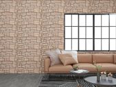 3D Wall Panels with Beige Brick Design 11 pcs EPS