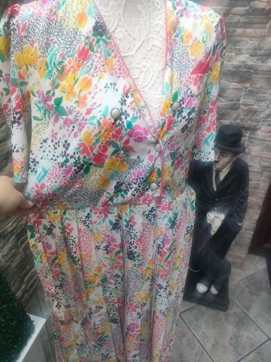 Vintage French floral dress