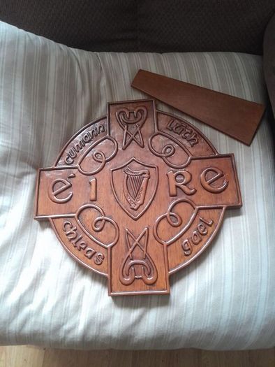 vintage carved g.a.a shield