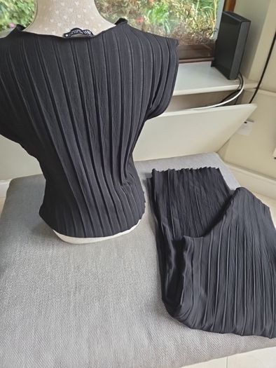 Zara black palazzo pants and top uk 10