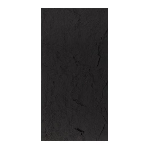 PU Stone Wall Panel Rock Surface Black 120x60cm