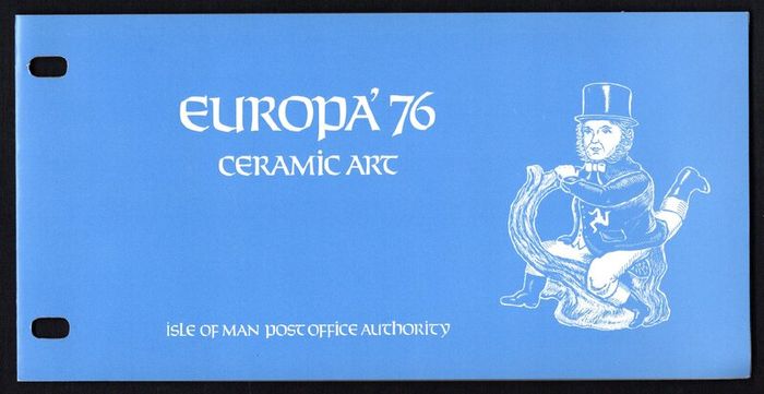 1976 Isle of Man Europa Ceramic Art Commemorative Stamp Presentation Pack