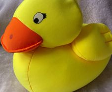 Yellow Duck Beanbag Pillow / Microbead Plush 15"