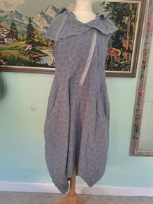 My Soul designer barrel shape grey dress with pockets
