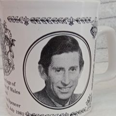 Vintage Commemorative Mugs Celebrating The Wedding Of Princess Diana Spencer To Prince Charles