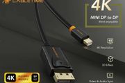 Cabletime 2M Mini DisplayPort to DisplayPort v1.2 Male (4K@60Hz) (Video-Audio) (Gold-Plated) Cable (Brand New/Warranty)
