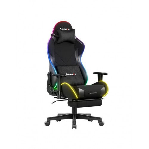 Huzaro Force 5.7 Black RGB Gaming Chair with Extendable Footrest