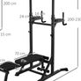 Multifunction power tower built in weight bench pull up and dip station Image 7