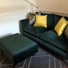 3 seater sofa & footstool