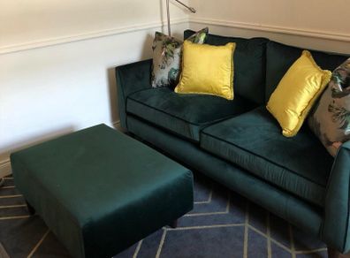 3 seater sofa & footstool