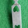Vintage Sterling Silver 925 Welsh Daffodil Love Spoon Necklace, Heart Love Spoon Pendant Image 6