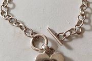 Double Love Hearted "Love" Sterling Silver Bracelet