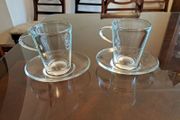 Glass Coffee Cups and saucers