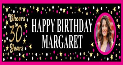 Personalised Birthday Party Banner Poster with photo