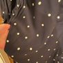 Hobbs dress knee length navy and white dots long sleeve size 8 Image 3