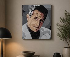 Robert De Niro portrait painting canvas art movie icon