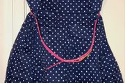 Izabel Spotted Navy Skater Dress S16