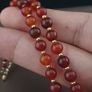 Antique Carnelian Agate Beads From Mali with Sterling Silver Shell Butterfly Pendant Necklace Image 5