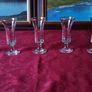 6 Pieces Irish Shamrock Gold Rimmed Footed Shot Glasses Image 2