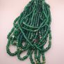 Vintage African style Green Glass Beads Necklace 24 inches Image 3