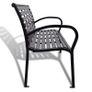 Garden Bench 125 cm Steel and WPC Black Image 2