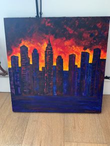 Beautiful city landscape painting