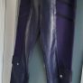 VERSACE Midnight Blu Lamb Leather Mix Contemporary Trousers Sz 44 IT (Fit 10UK) - Rrp 795 (New) Image 10