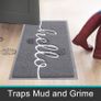 Door Mat, Dirt Trapper Doormats Non Slip Low Profile Durable Door Mat for Outdoor, Indoor, Entrance, Patio, Front Back Door  (44 x 76cm, Grey) Image 6
