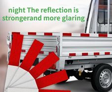 10pcs 11.81-inch Red and White Reflective Stickers,