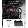3500LBS 12V Wired Electric ATV/UTV Winch with 32/39ft Synthetic Rope Aluminum Fairlead Mount Plate for Towing Car Image 3