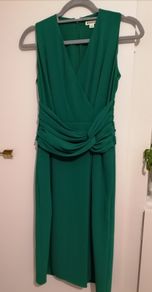 Whistles emerald Green size 8 women's grecian wrap waist  dress