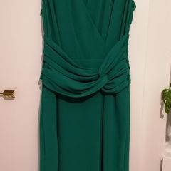 Whistles emerald Green size 8 women's grecian wrap waist  dress