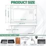 Drop-in Waterfall Sink Workstation with Faucet Combo and Cup Washer, 26.7" x 17.6" x 7.9" Stainless Steel Waterfall Bowl, Modern Smart Undermount Kitchen Unit, for Household Use, Gun Grey Image 2