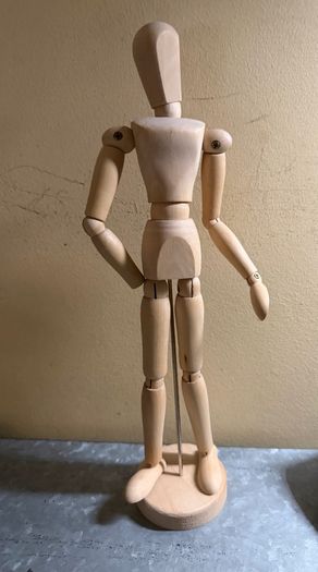 Vintage Adjustable Artists Wooden Mannequin