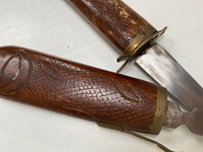Vintage Indian made carving set