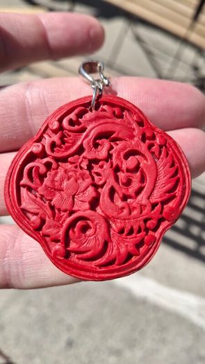 Cinibar Chinese pendant