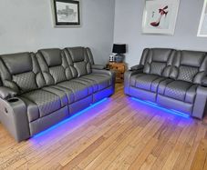 Electric Real Leather Orlando Recliner Sofa Set