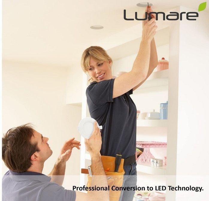 Lumare 90mm White LED Ultra-Flat and Dimmable Recessed Spotlight, Mini Slim Ceiling Spots in Warm White for Living Room